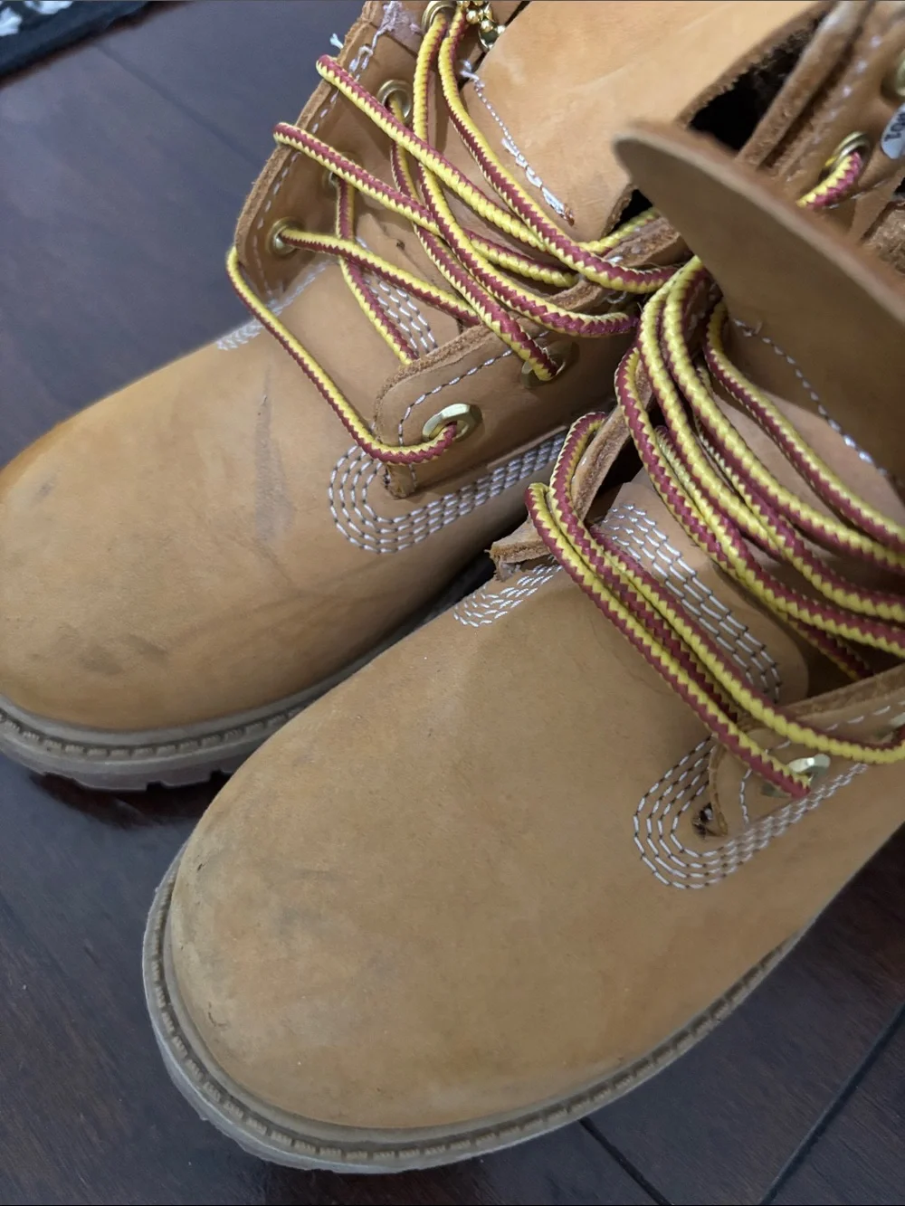 Timberland Kids Wheat/Tan Nubuck Lace-Up Boots